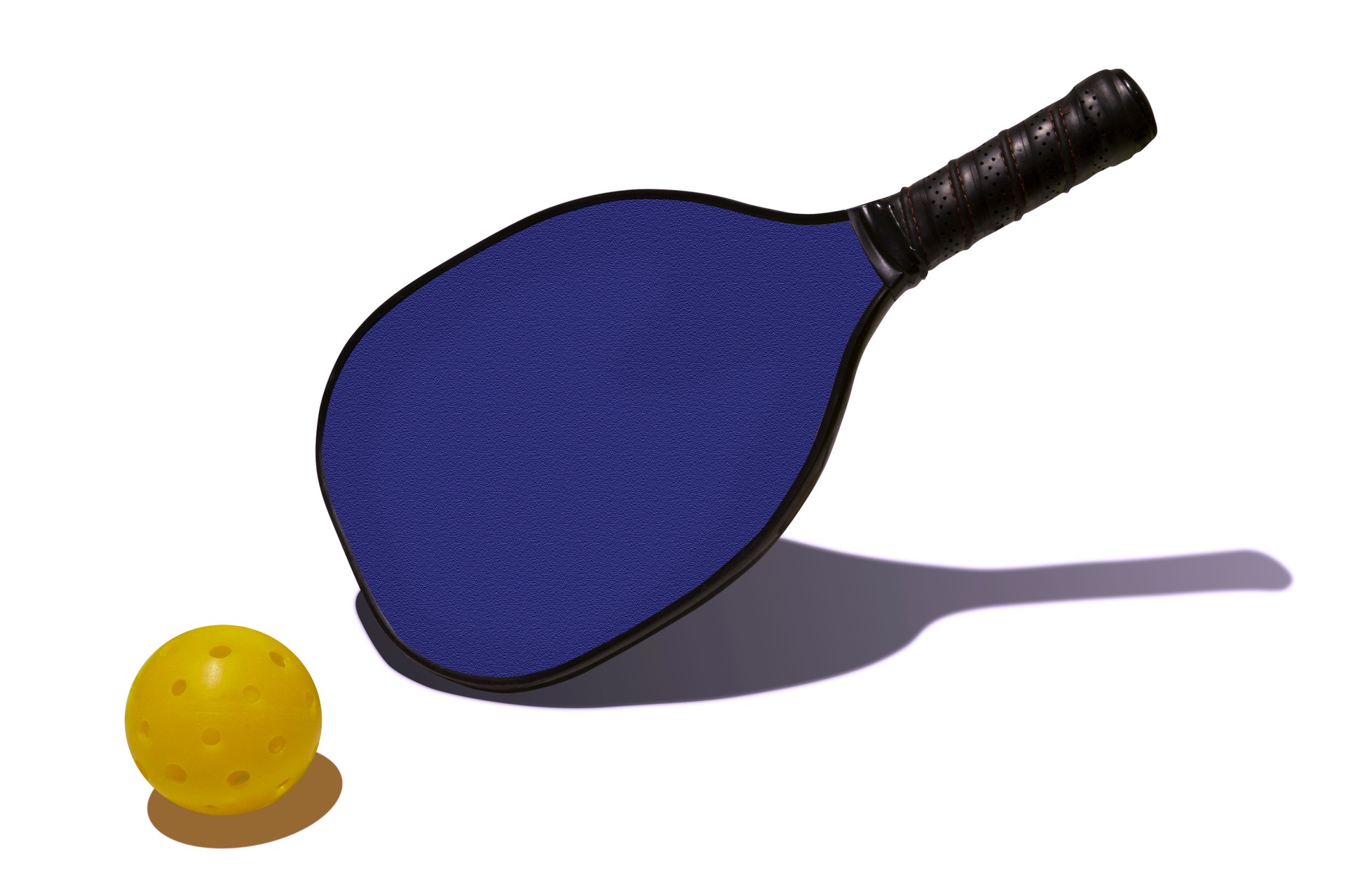 Pickleball - Yellow Ball Blue Paddle